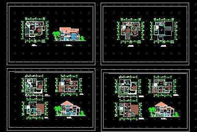 别墅建筑设计方案图免费下载 - 园林绿化及施工 - 土木工程网